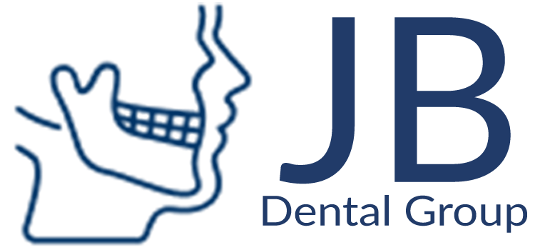 transparent blue jb dental group logo